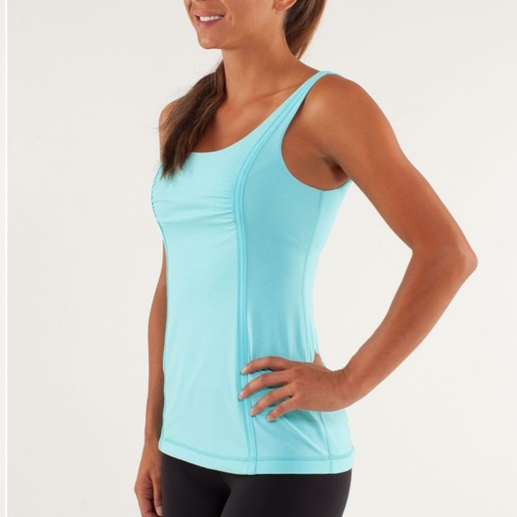 lululemon athletica Tops - Lululemon Wholehearted Tank Heathered Blue Size 6